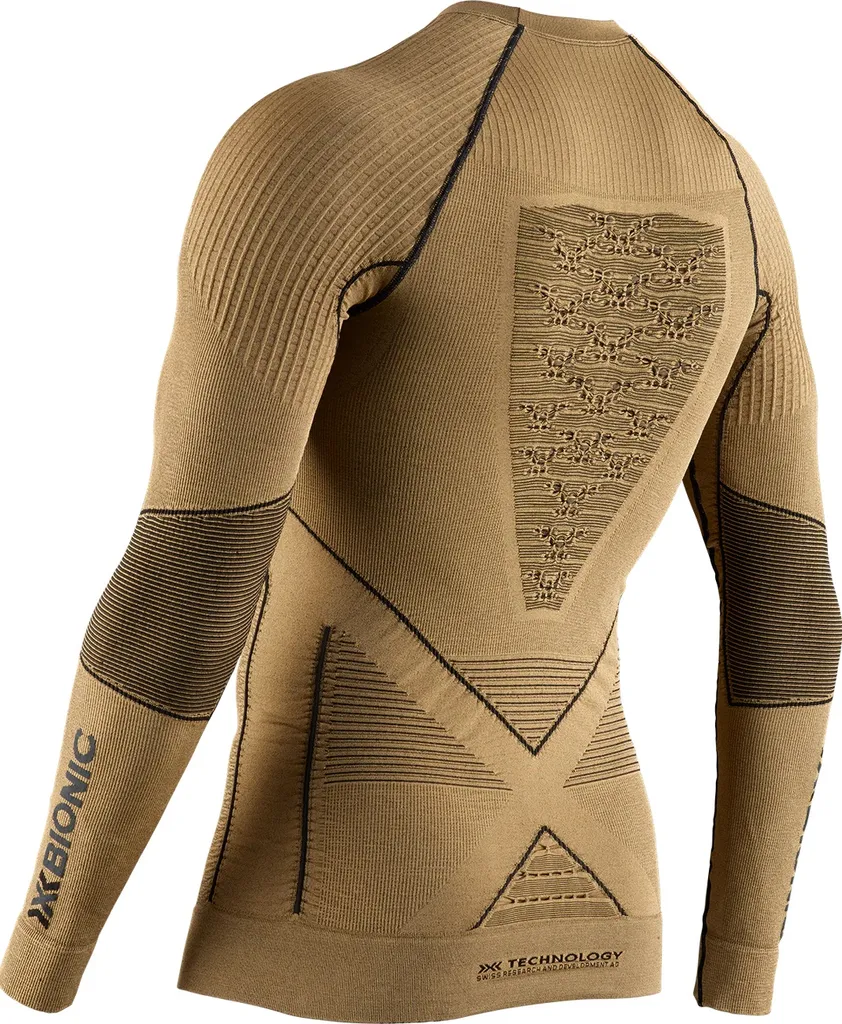T-Shirt Technique Radiactor 4.0 X-BIONIC Or et Noir Compression Haute M