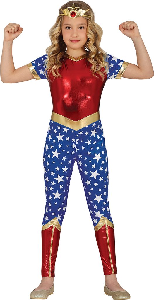 Superhelden Kostüm Karneval Kinder Abenteuer Mädchen Stern Produktbild 