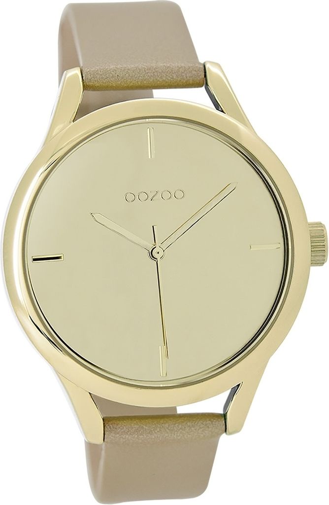 Oozoo Leder Damen Uhr Analog Quarzuhr Armband beige Timepieces D2UOC9141A