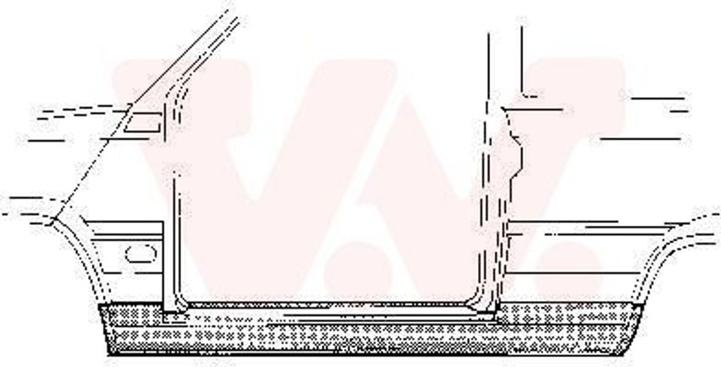 VAN WEZEL 1707101 Schweller Reparaturblech Einstiegblech Links für FIAT Panda Schrägheck (141)