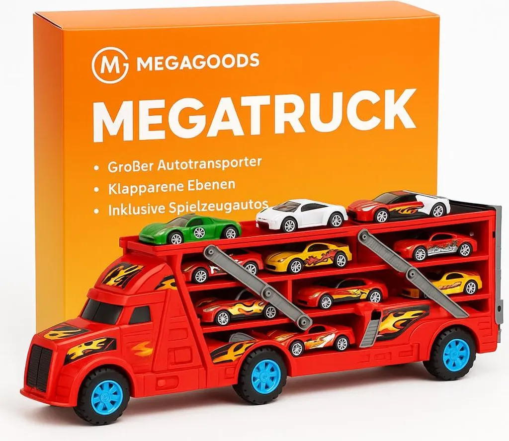 Grand camion de transport transformable en circuit 80 cm pour enfant