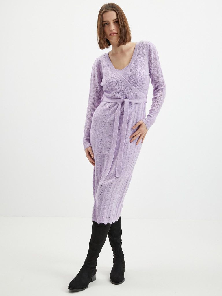 Orsay Hellviolettes Midikleid aus Wollmischung für Damen 530387-447000__L