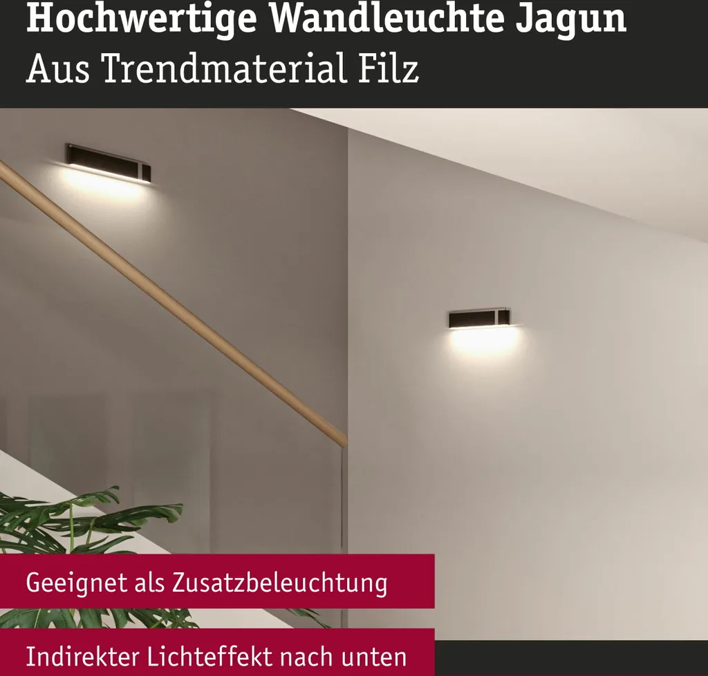 Paulmann Jagun LED Applique murale design anthracite pour votre extérieur