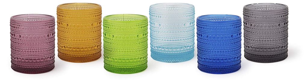 Excelsa set von 6 wasserglas Aurora glas 30 cl bunt Produktbild 