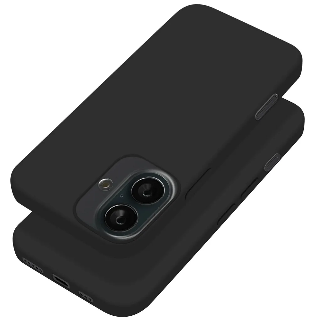 Cover Silicone iPhone 16 Plus Avizar Nero - Sottile e Protettiva - 2