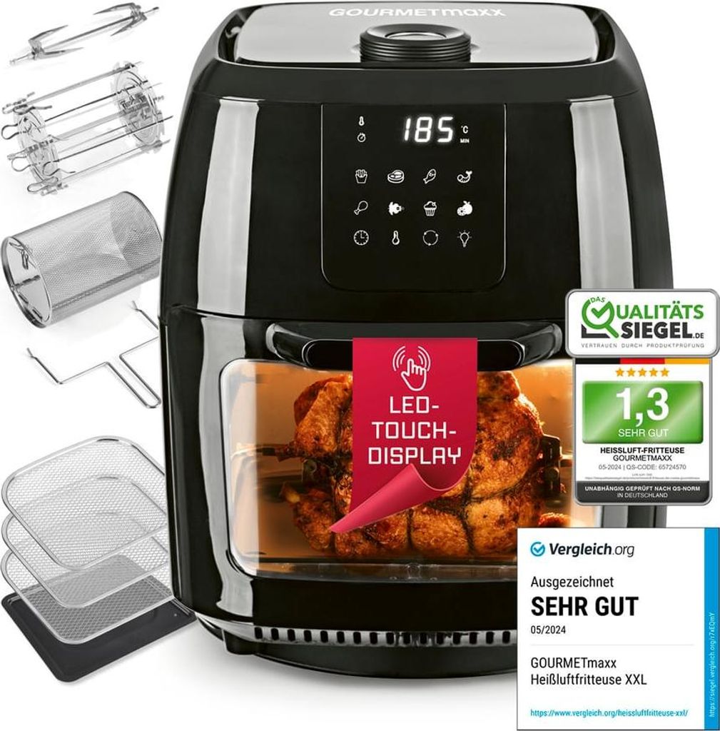 GOURMETmaxx Digitale XXL Heißluftfritteuse 9 Liter Produktbild 
