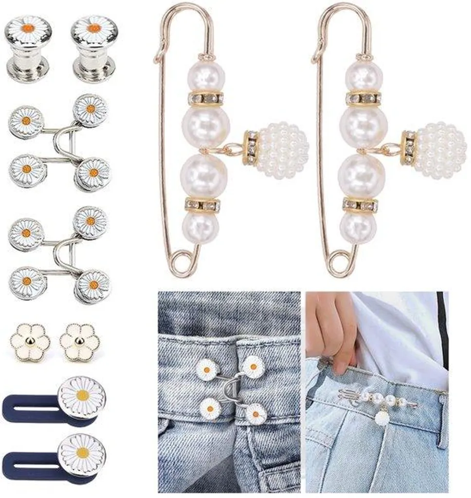 Bouton Jeans sans Couture à Fixation Rapide Lot de 10 Renforts Métal