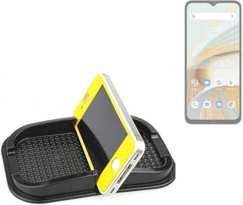 K-S-Trade Auto Anti Rutsch Matte Smartphone-Halter kompatibel mit UMIDIGI G3 Plus Haft Pad Armaturenbrett Handy-Halterung Silikon