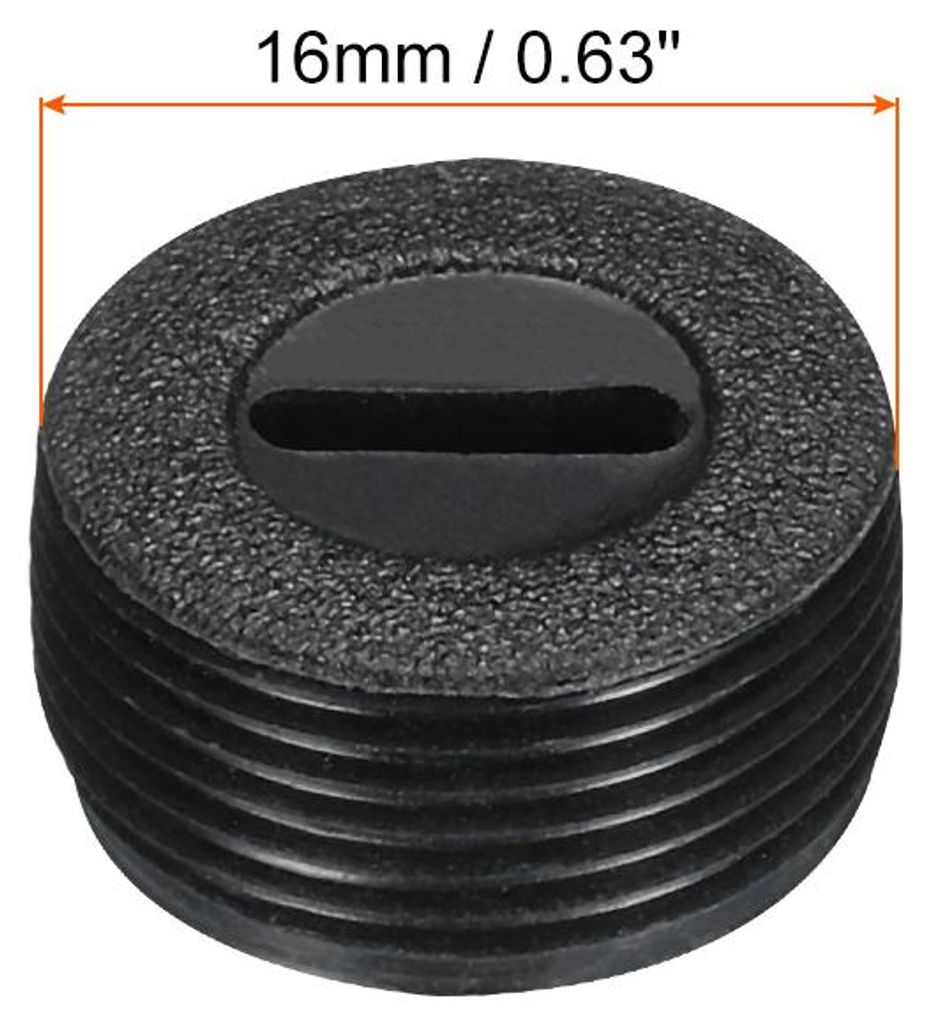 Kohlebš¹rstenhalter Kappe Motor Elektrische Bš¹rste Kunststoffabdeckung Gewinde Schwarz 16mm/0,63 Zoll Au?endurchmesser 8mm/0,31 Zoll H?he, Pac...