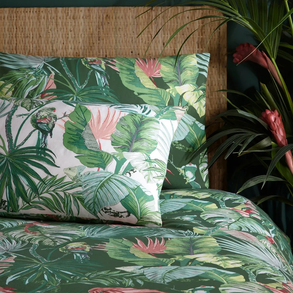 Parure de lit confortable Amazonia Rainforest Jade Superking RV2139 - 2