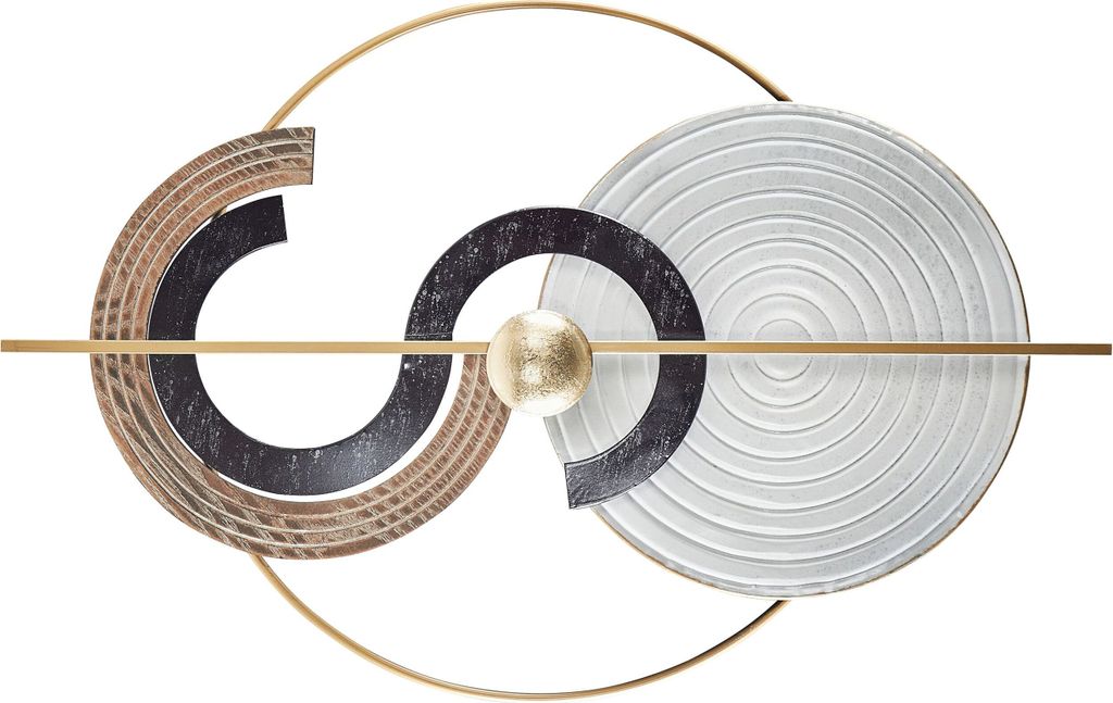 BELIANI Wanddekoration Mehrfarbig Eisen Geometrisch Einteilig Handgemacht Modern Wandobjekt Wanddeko für Schlafzimmer Wohnzimmer Flur Küche Esszi...