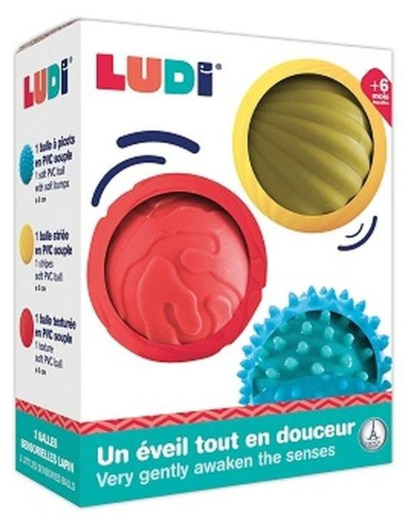 Ludi sensorisches Spielzeug - 3 sensorische Bälle für Babys und Kleinkinder