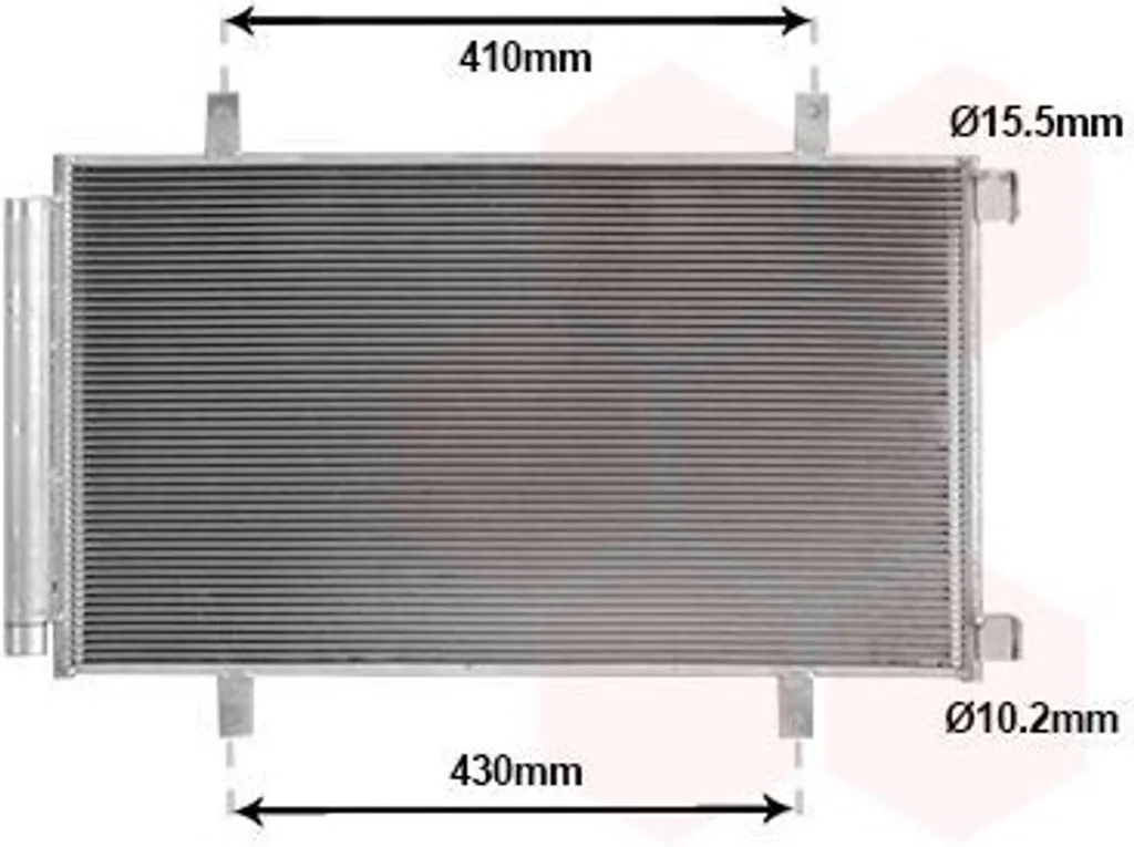 Condenseur climatisation en aluminium VAN WEZEL pour SUZUKI SX4 JY