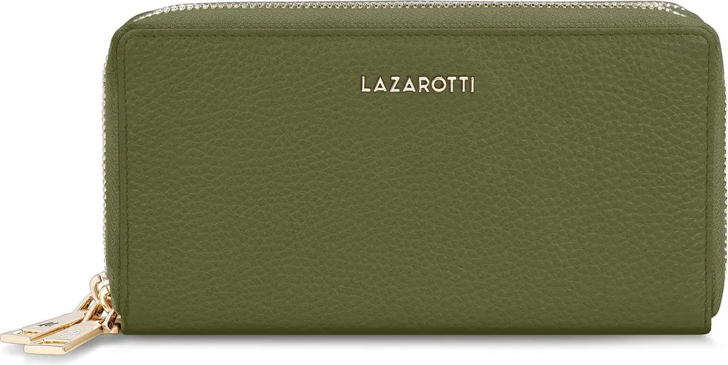 Portafoglio Lazarotti Bologna Pelle Verde Oliva - 19 Slot Carte RFID