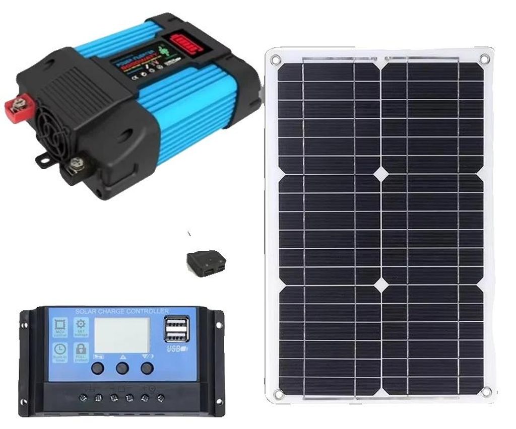Solární systém, 6000W měnič, 30A nabíjecí regulátor, sada Obrázek produktu 