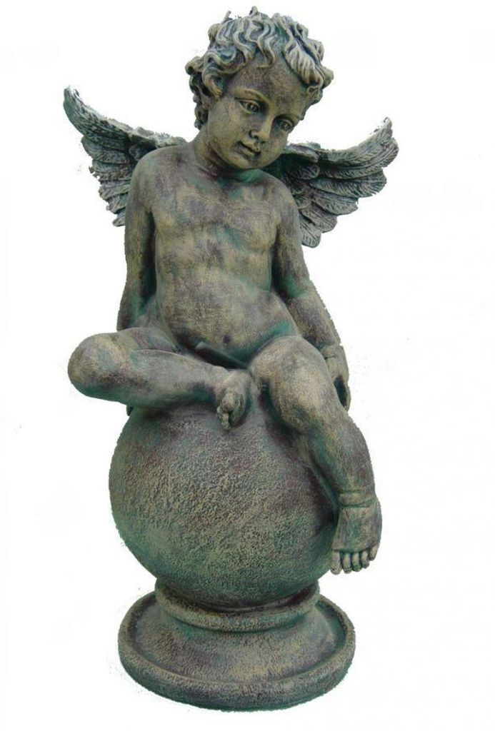 Engel Figur Statue Skulptur Figuren Skulpturen Dekoration Deko 62cm Garten Neu