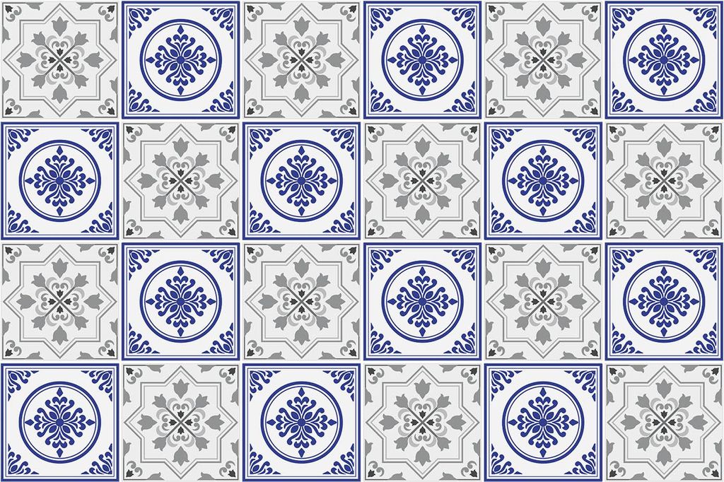 Fliesenaufkleber 15x15 cm – 24 Stück – Selbstklebend – Wasserfest – Pflegeleicht – Hitzebeständig – Für Küche & Bad – Klassische ...