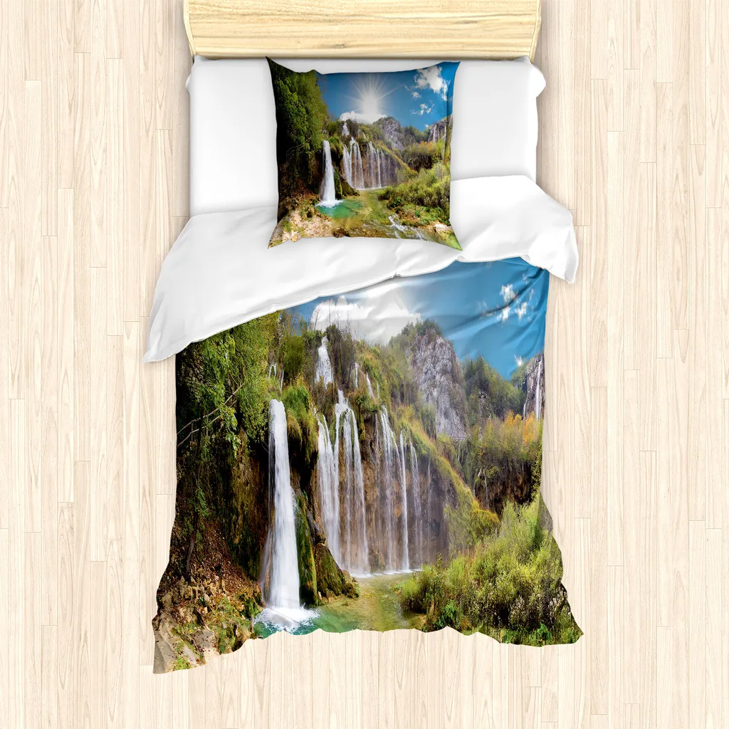 Set Copripiumino Singolo ABAKUHAUS Croazia Cascate - Qualità Garantita