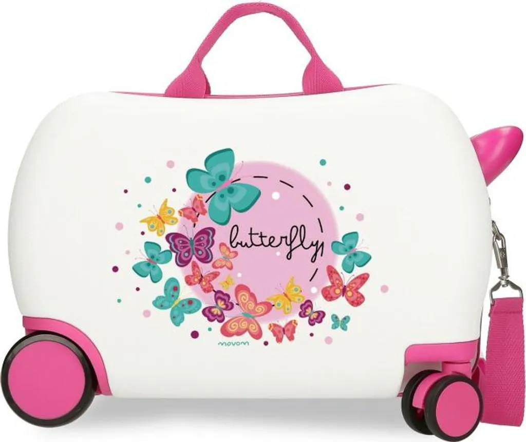 Valise cabine enfant MOVOM Butterfly à roulettes 25L pour voyages