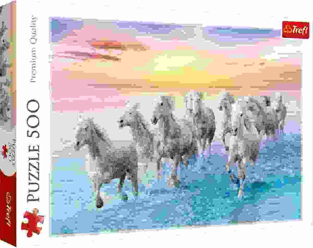 Puzzle Trefl 500 pezzi Cavalli al galoppo 37289 Immagine del prodotto 