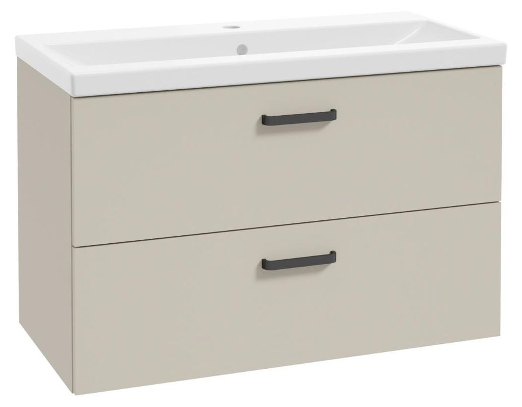 Szafka Łazienkowa z Umywalką 80 x 40 cm Kaszmir Matowa Zdjęcie produktu 