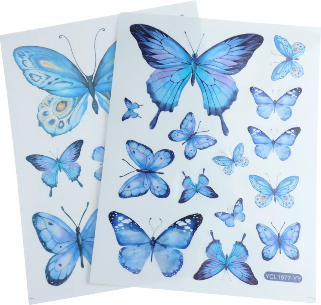 25 Stück Wandtattoo Schmetterlinge Leuchtend, Wandtattoo Produktbild 