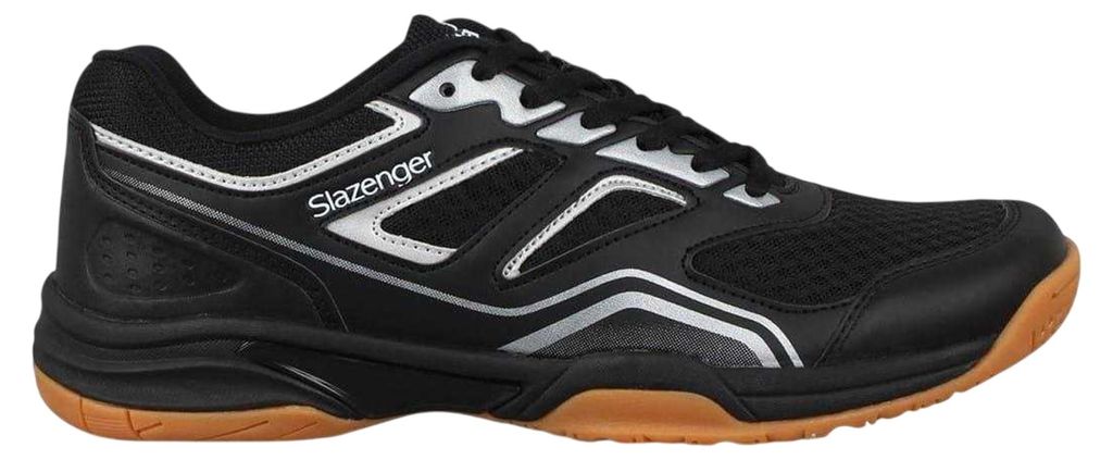 Slazenger - Hallen-Sportschuhe für Herren, Netzmaterial GT21199 (45 EU) (Schwarz/Blau)