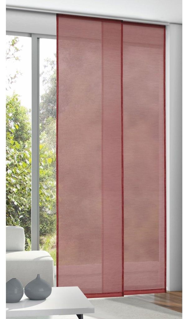 Schiebevorhang m.T. Ronny rot 245x60