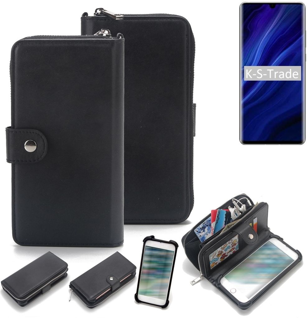 K-S-Trade 2in1 Handyhülle Schutzhülle kompatibel mit Huawei P30 Pro New Edition & Portemonnee Cover Handy Hülle Case Etui Geldbörse Wallet