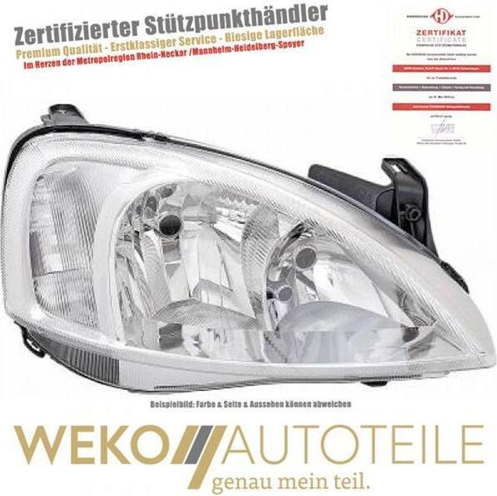 Scheinwerfer rechts DIEDERICHS 1813984 für OPEL