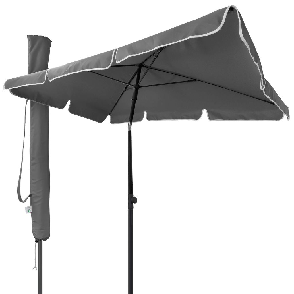 VOUNOT® Sonnenschirm für Balkon, 200 × 125 cm, Knickbarer Produktbild 