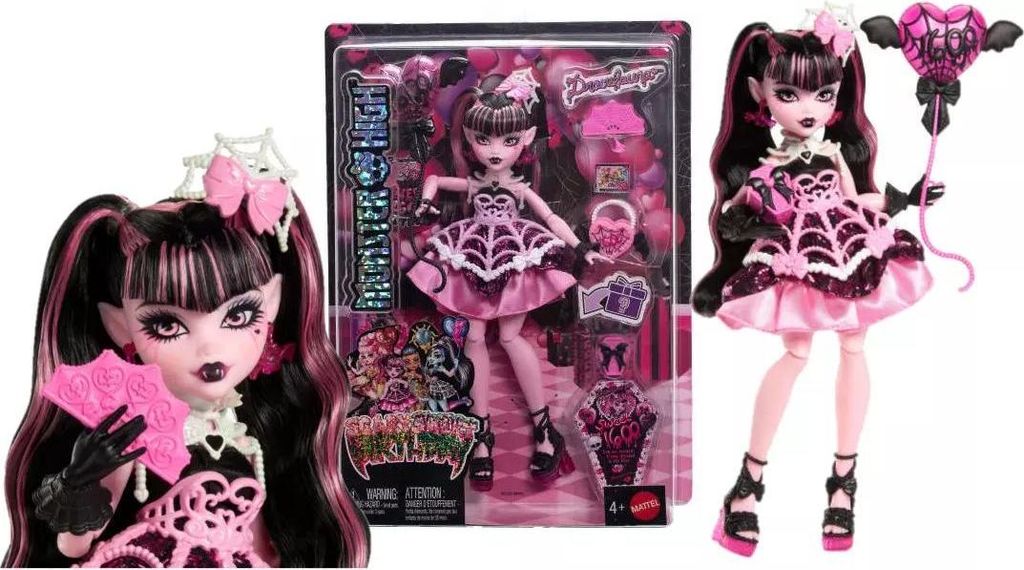 Monster High Panenka Děsivě sladká oslava-Draculaura JBG74 Obrázek produktu 