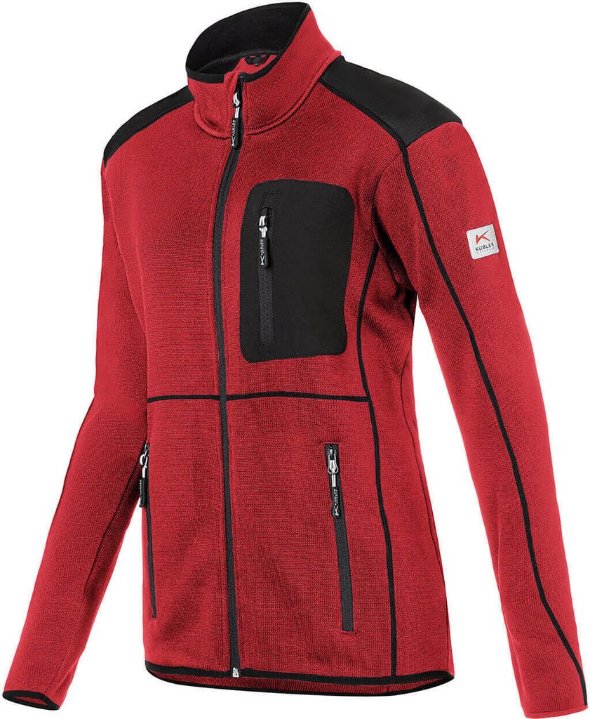 Kübler Strickjacke Damen mittelrot/schwarz Gr. L