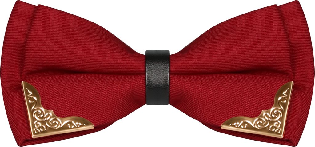 Fliege Herren Metall Ecken Hochzeit Konfirmation Anzug Smoking Schlips Schleife Baumwolle dunkelrot