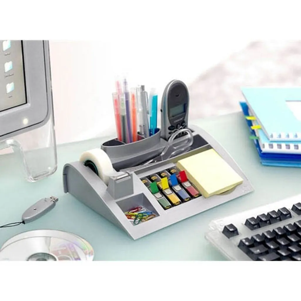 Organiseur de bureau Post-it C50 métallique argent - Rangement Notes - 6