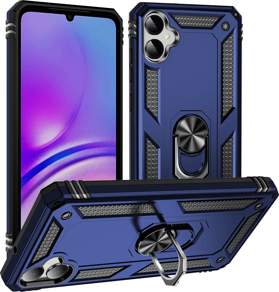 Custodia Samsung Galaxy A05 con Supporto Anello e Protezione Militare