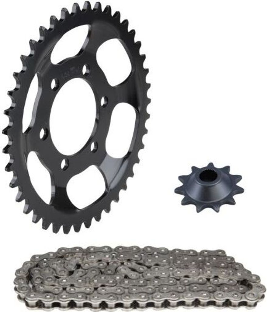 Kettensatz 3-teilig schwarz 11/41 Zähne für Zündapp Super Combinette Typ 433 510 515 / C CS 50 Sport Super Typ 441 517
