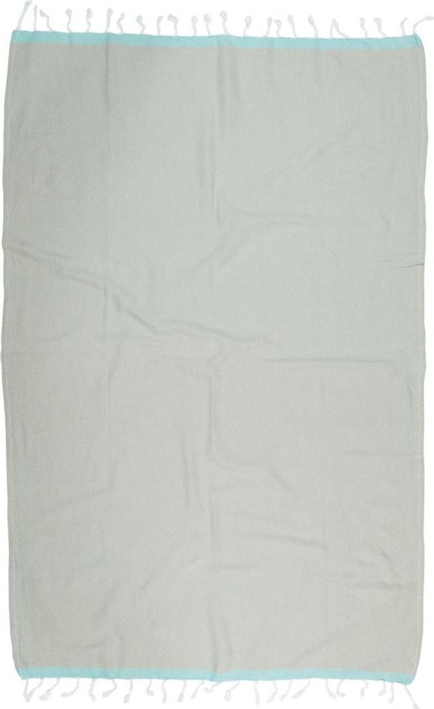 Kayori Izu Hamam-Handtuch Größe 100x180cm Farbe Silbergrau/Mintgroen Baumwolle