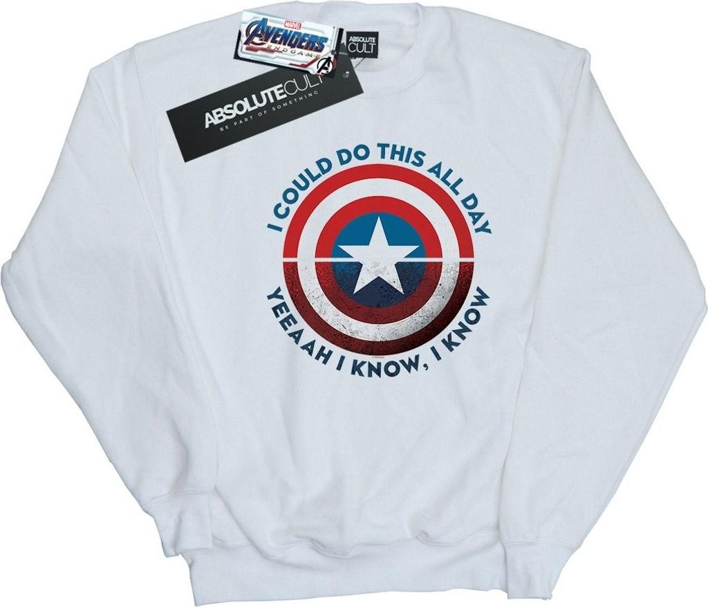 Marvel - "Avengers Endgame Do This All Day" Sweatshirt für Herren BI6857 (S) (Weiß)