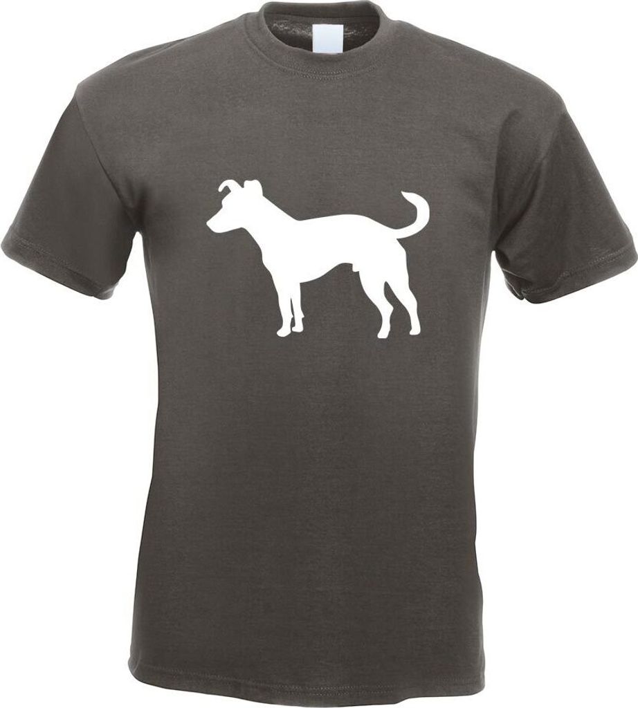 Kiwistar - T-Shirt - Graphit - Jack Russell Hund Terrier Motiv Bedruckt Funshirt Design Print - mit Motiv Bedruckt - Funshirt Design - Sport - Frei...