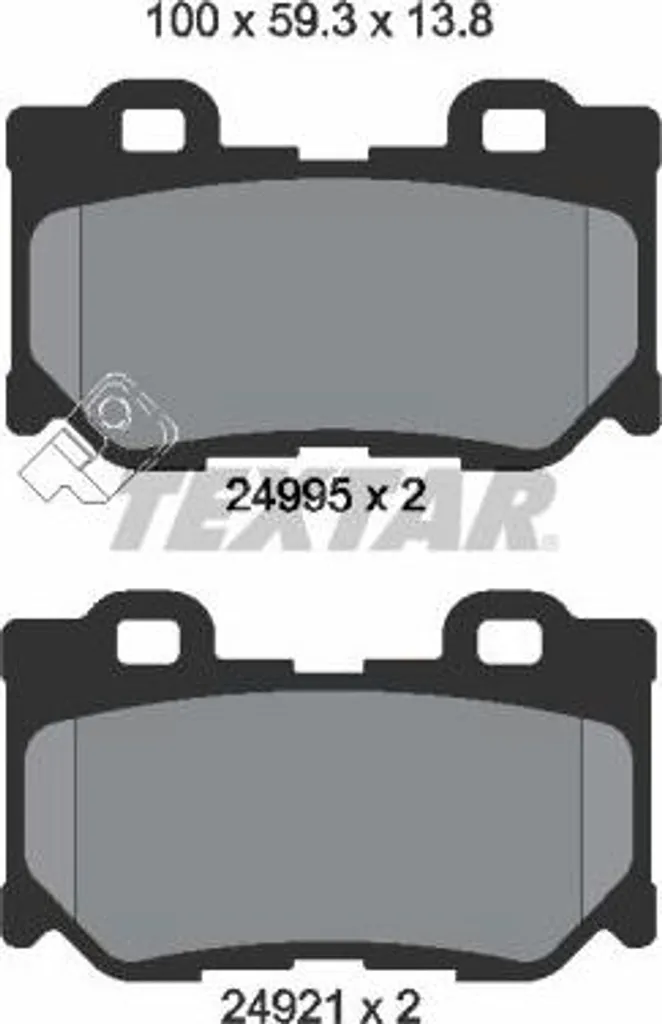 Plaquettes de frein pour 370 Z : Sécurité et Performance Textar 2499501