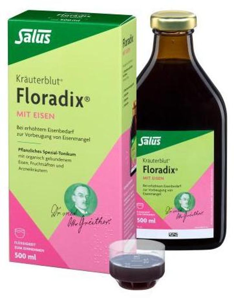 Salus Kräuterblut Floradix mit Eisen, Flüssigkeit zum Produktbild 