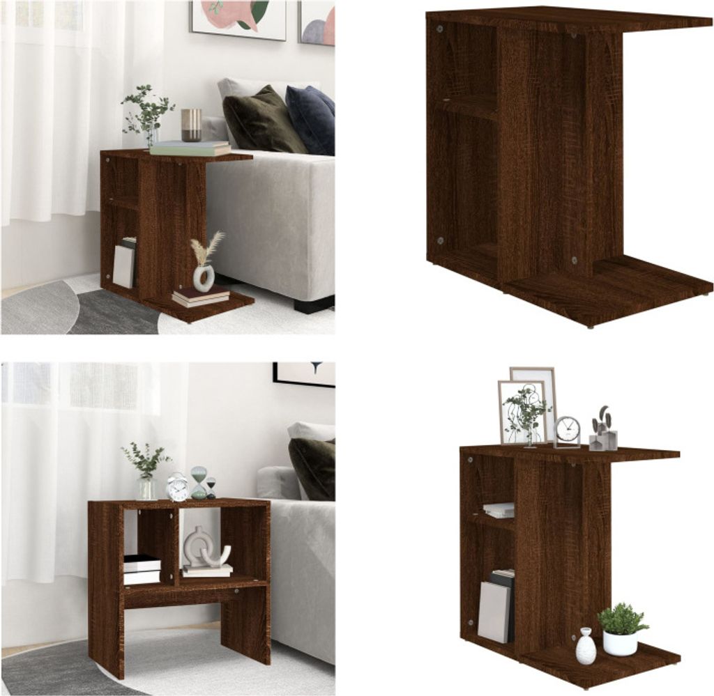 vidaXL Beistelltisch Braun Eichen Optik 50x30x50 cm Holzwerkstoff - Beistelltisch - Beistelltische - Couchtisch - Tisch