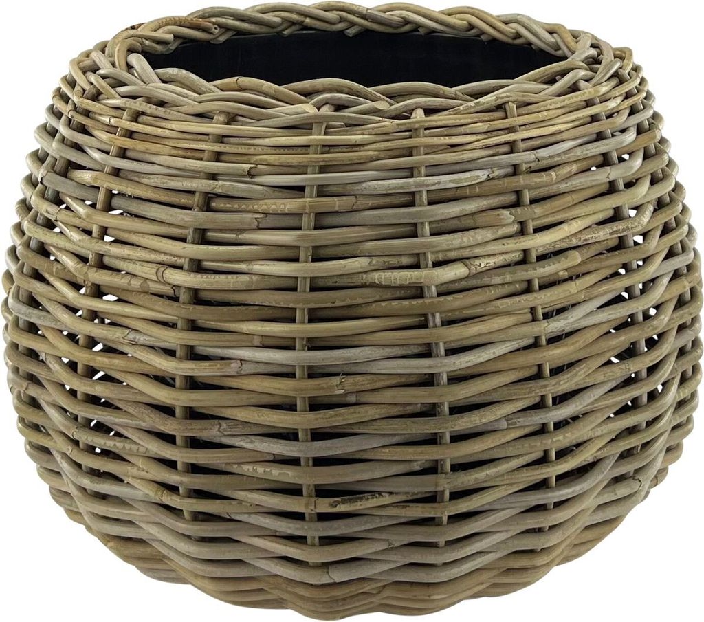 Rotan Drypot Bol - ø 45 x 34 cm - Runder Pflanzkasten - Produktbild 