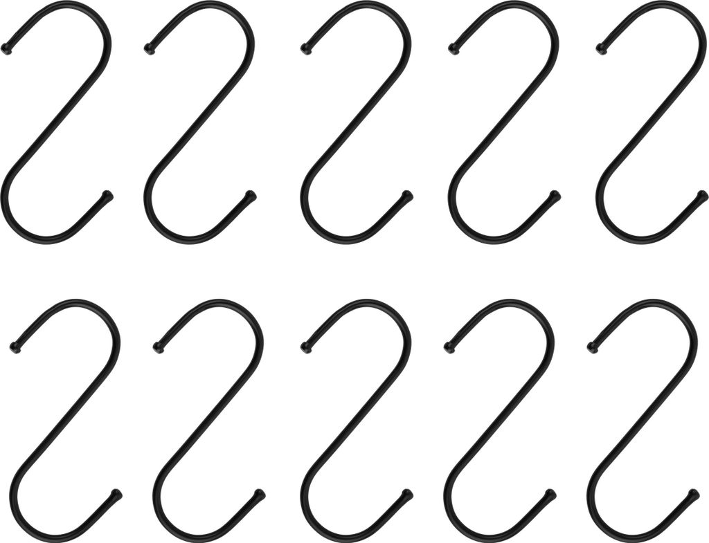 QUVIO Aufhängehaken - Kleiderhaken - Lose Haken - 9,5 cm (h) - 10 Stück