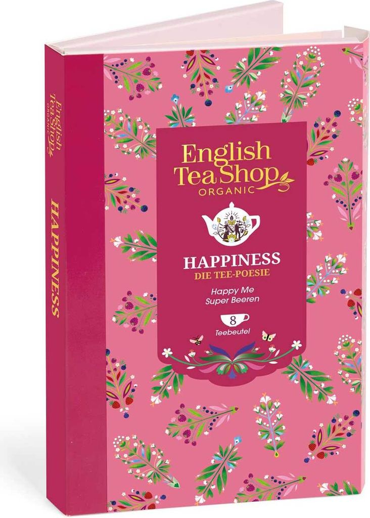 ETS - Tee Geschenk Tee-Poesie "Happiness", 8 Teebeutel, BIO