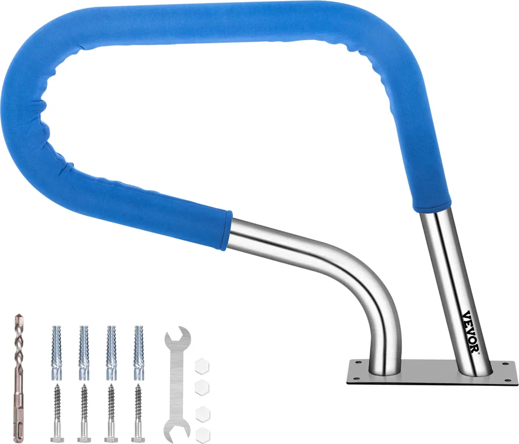 Main Courante de Piscine en Acier Inoxydable Argenté pour Bassin