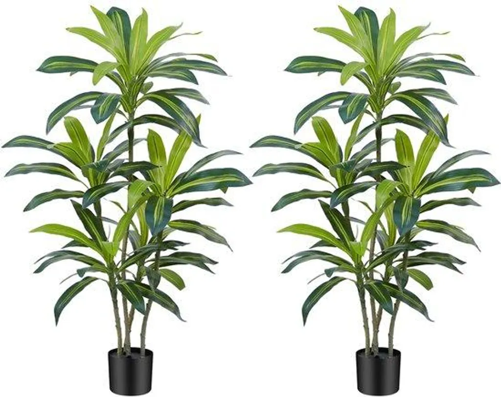 Dracaena artificiel 120 cm : plante sans arrosage pour salon et bureau