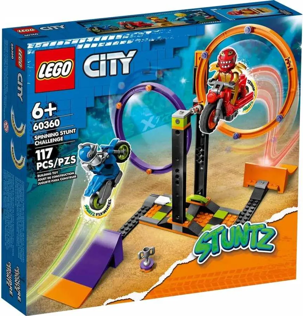 Jeu de Construction LEGO City Stuntz 60360 avec Anneaux de Cascade