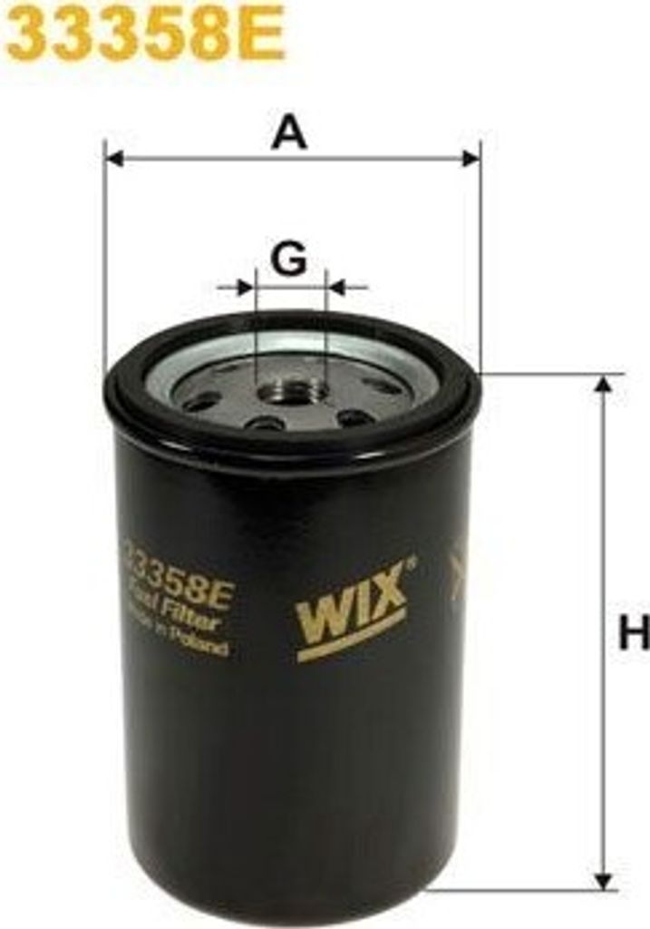 Kraftstofffilter WIX FILTERS 33358E für VOLVO A Anschraubfilter